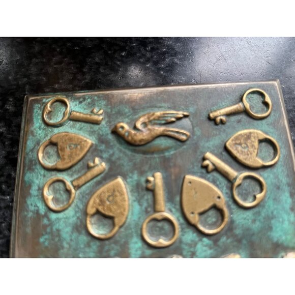 Vtg 1973 Handmade In Tlaquepaque Mexico Metal Cigarette Case One Of A Kind Beaut - Picture 8 of 8